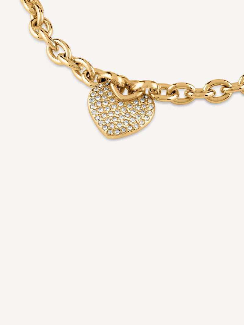 GUESS CRAZY IN LOVE Gold Plated Bracelet