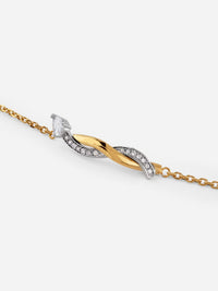 GUESS TWIST Silver & Gold Plated Necklace