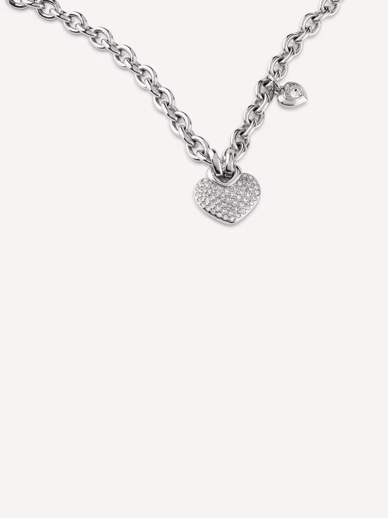 GUESS CRAZY IN LOVE Silver-Tone Necklace