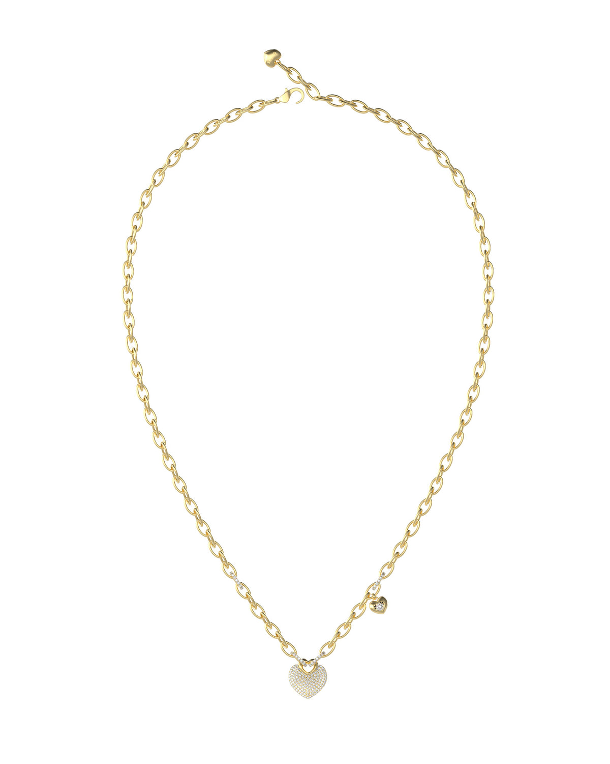 GUESS CRAZY IN LOVE Gold Plated Necklace