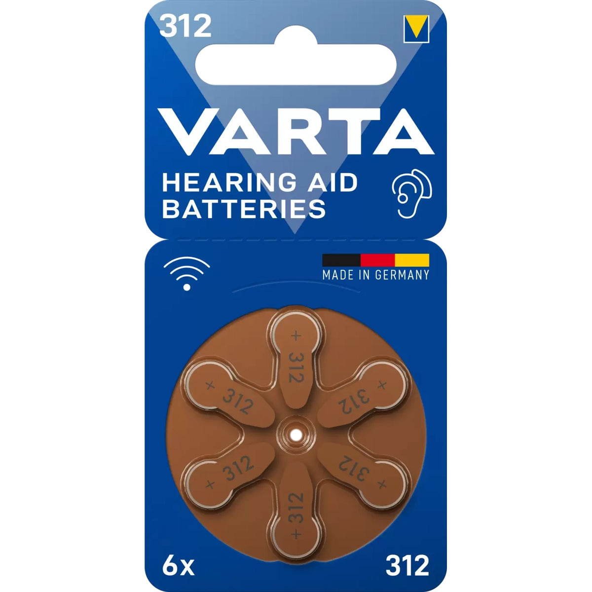 VARTA Hearing Aid Batteries 312 BLI 6