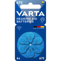 VARTA Hearing Aid Batteries 675 BLI 6