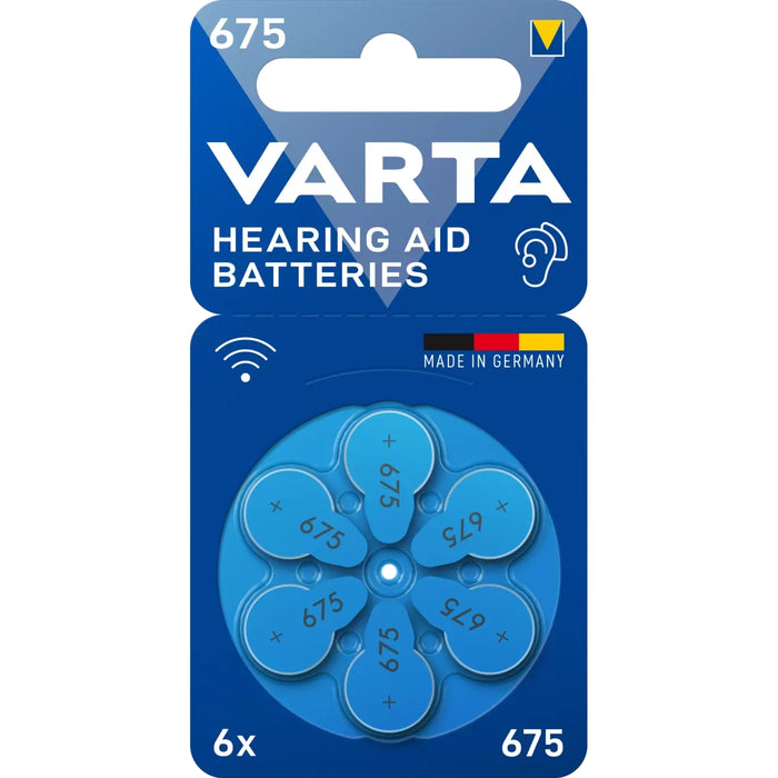 VARTA Hearing Aid Batteries 675 BLI 6