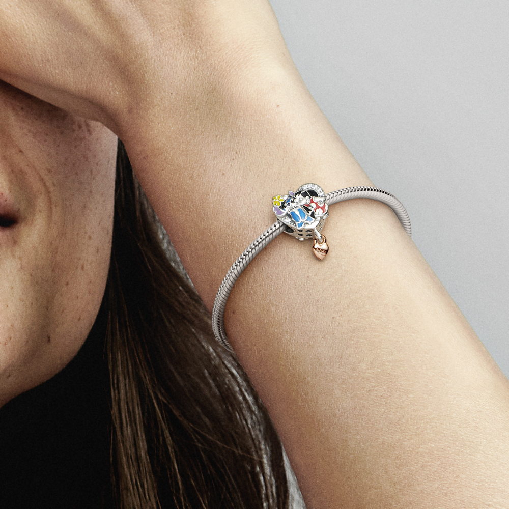 Pandora x Disney Lilo and Stitch sterling silver and 14k rose gold