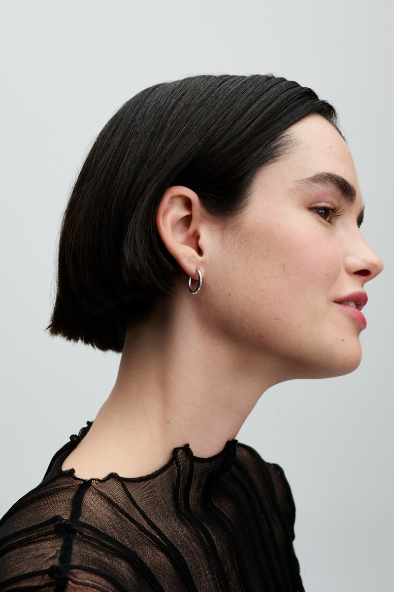 Pandora Moments Sterling silver hoop earrings 293355C00 – GC