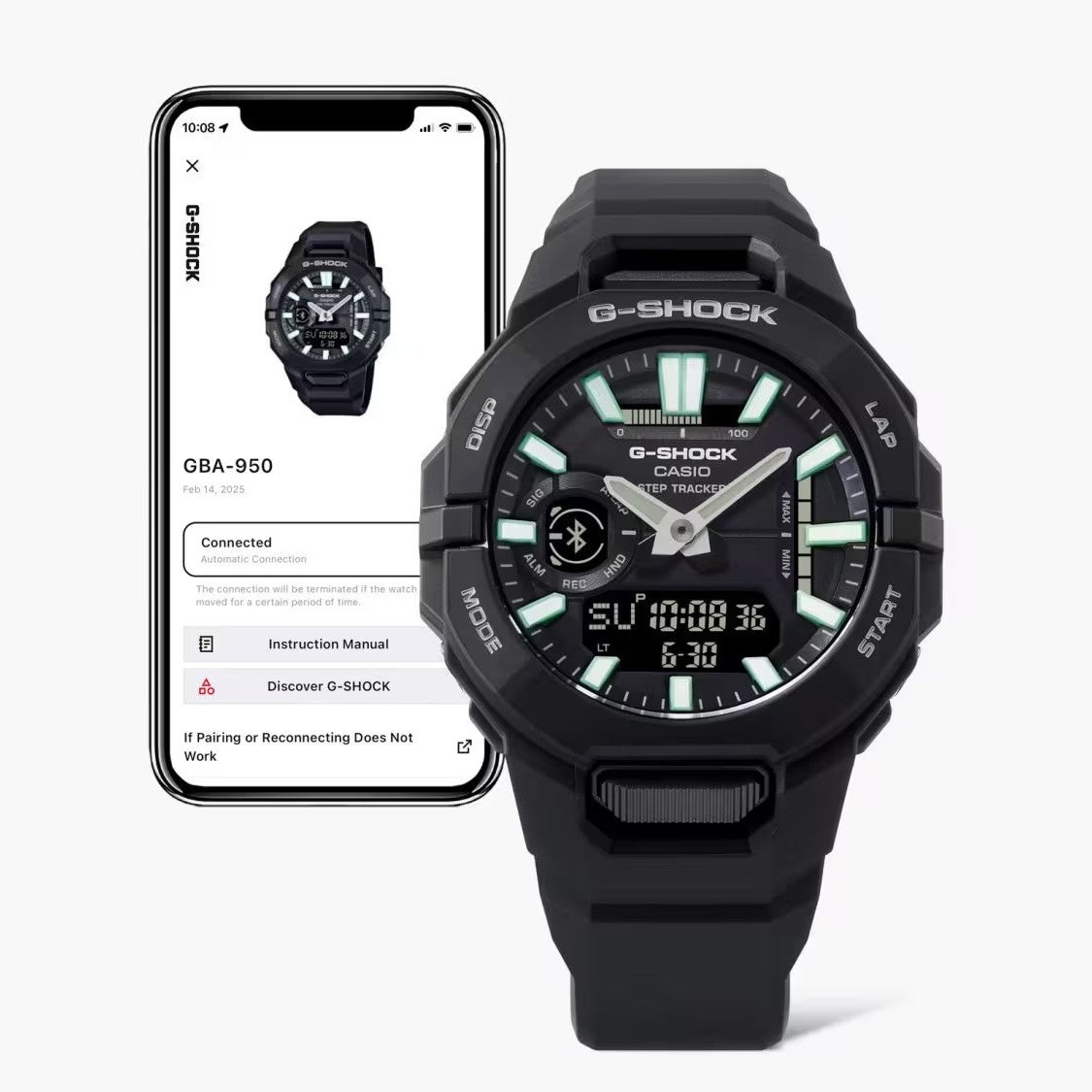 G-SHOCK GBA-950-1ADR G-SQUAD Bluetooth
