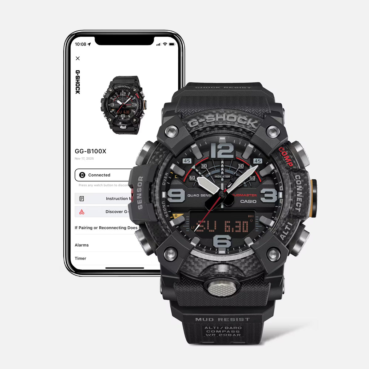 G-SHOCK MASTER OF G GG-B100X-1ADR MUDMASTER Bluetooth