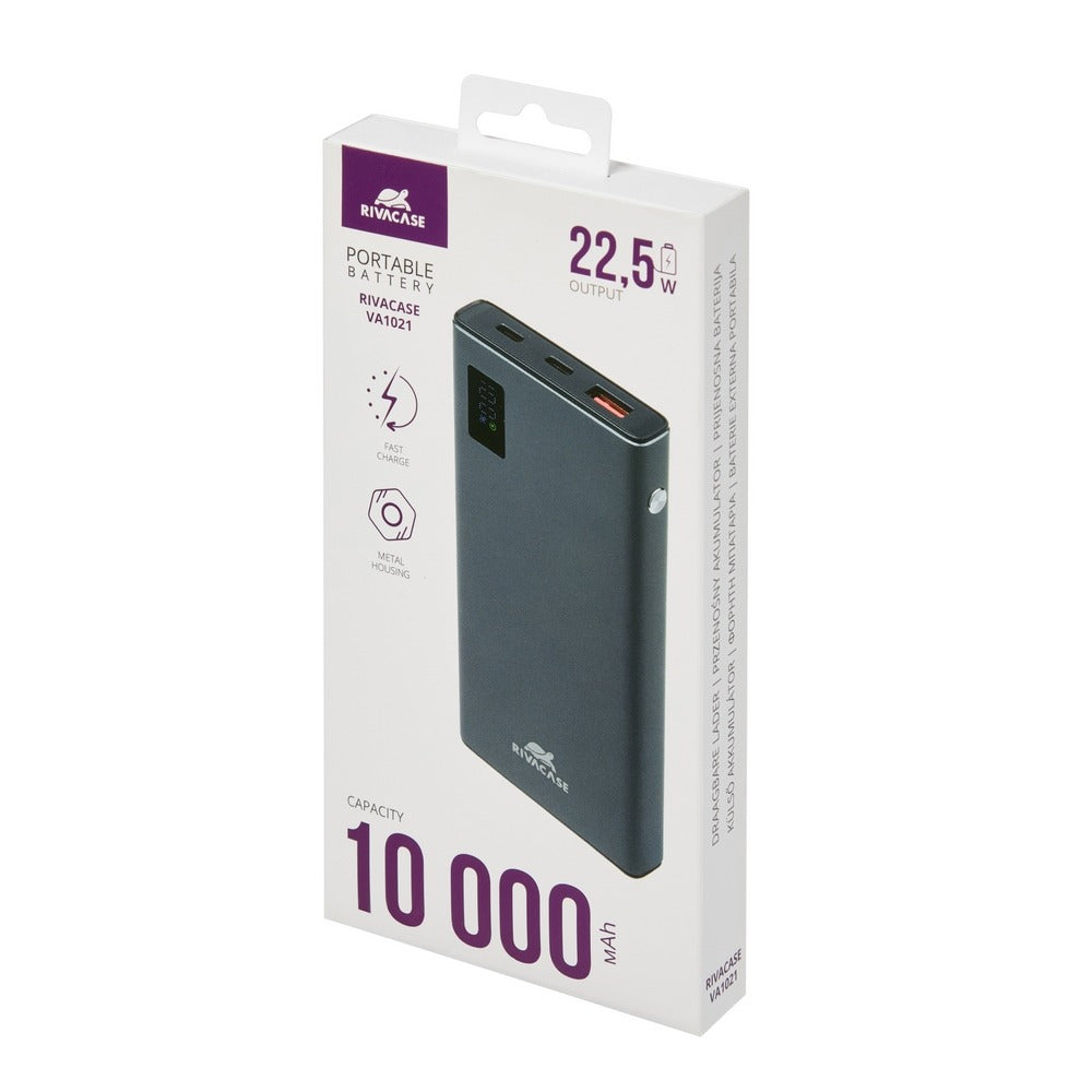 RIVACASE VA1021 (10000 mAh) QC / PD metal power bank