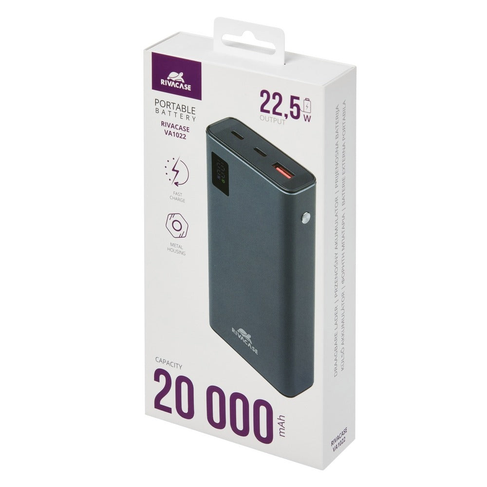 RIVACASE VA1022 (20000 mAh) QC / PD metal power bank