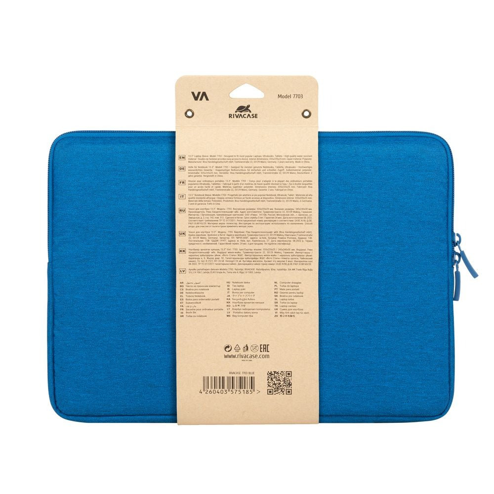RIVACASE SUZUKA-ECO 7703 azure blue ECO Laptop sleeve 13.3"