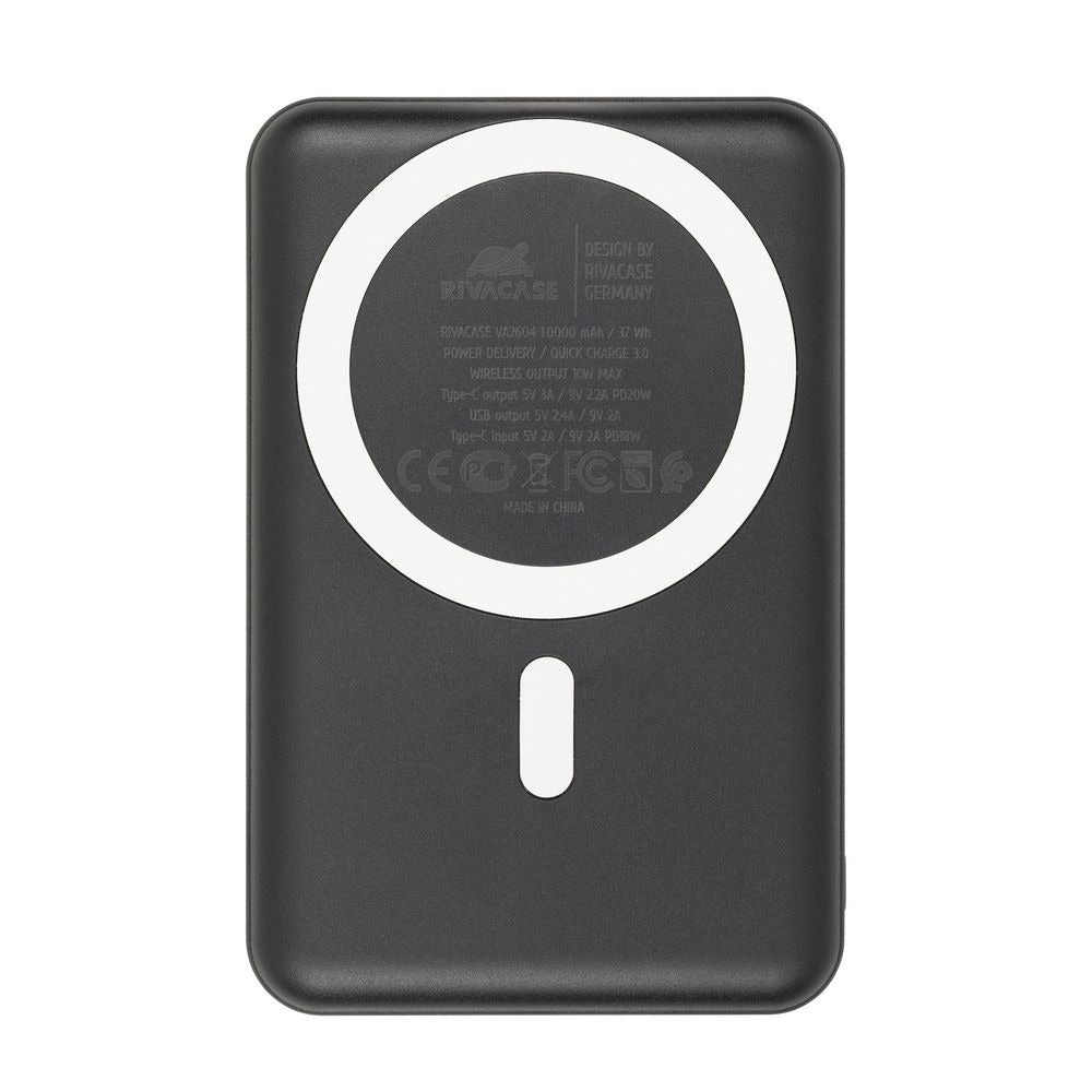 RIVACASE VA2604 (10000 mAh) Magsafe Qi WIRELESS 15W + QC/PD20W portable battery with stand