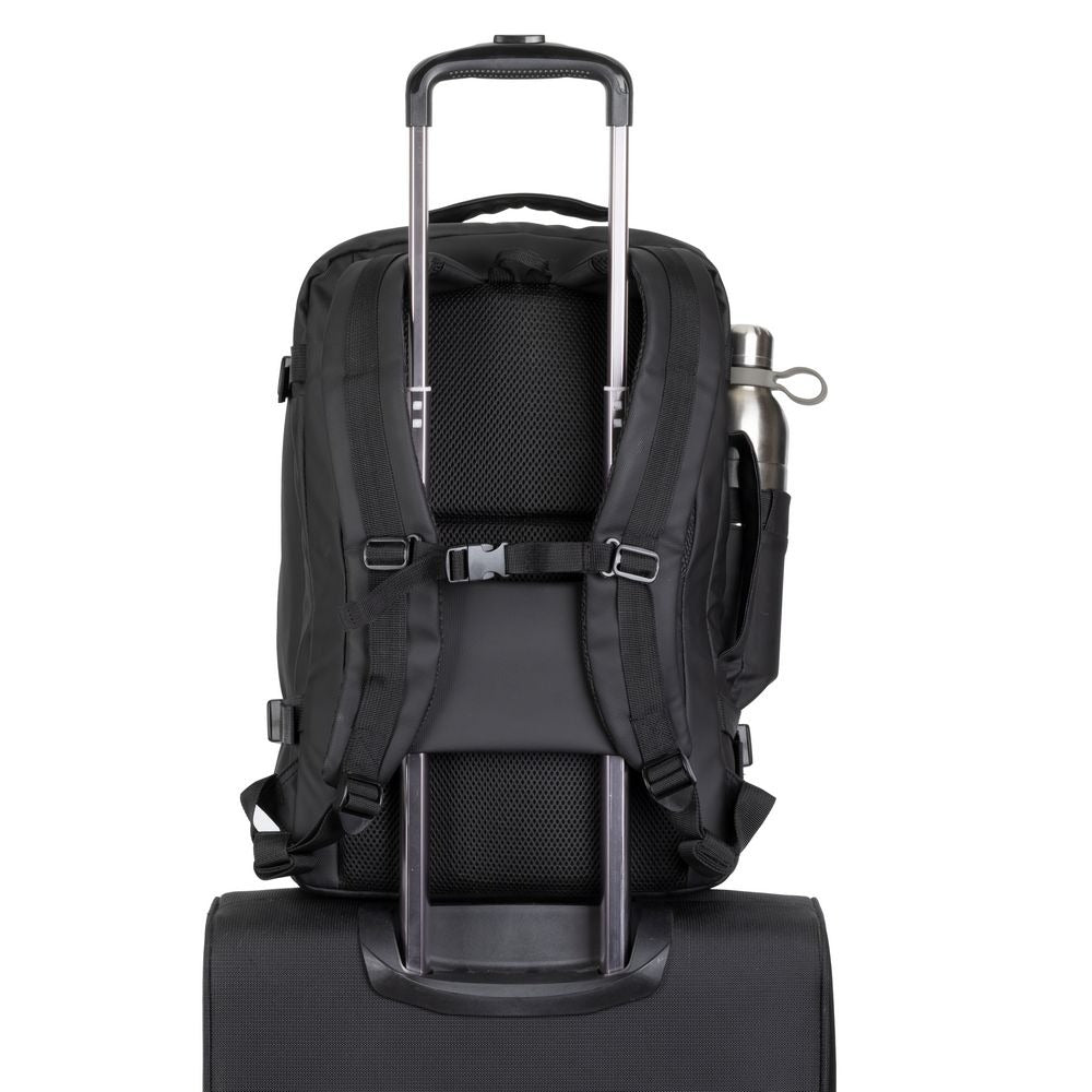 RIVACASE TEGEL-ECO 8465 black Coated ECO Travel Laptop Backpack 17.3”