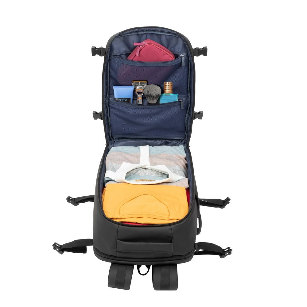 RIVACASE TEGEL-ECO 8465 black Coated ECO Travel Laptop Backpack 17.3”