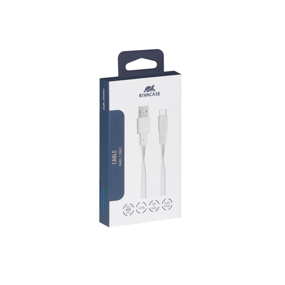 RIVACASE PS6002 WT12 Type С 2.0 – USB cable 1.2m white