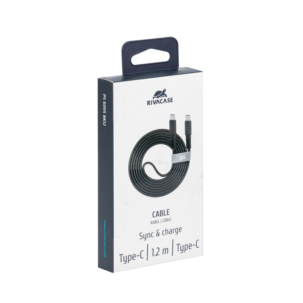 RIVACASE PS6005 BK12 ENG Type-C / Type-C cable 1,2m black