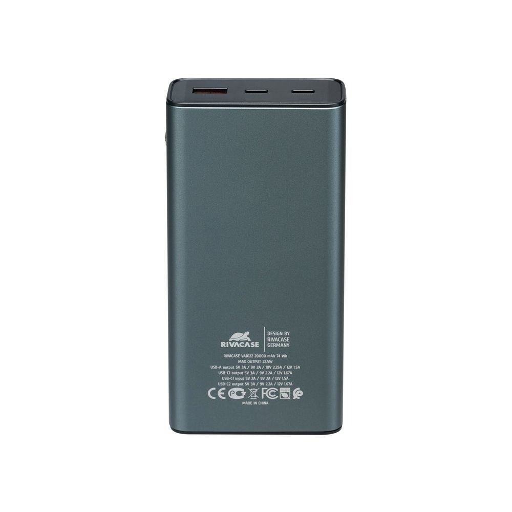 RIVACASE VA1022 (20000 mAh) QC / PD metal power bank