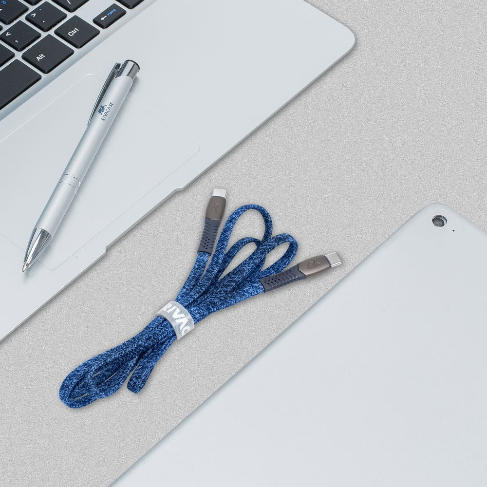 RIVACASE PS6105 BL12 Type-C / Type-C cable 1,2m blue