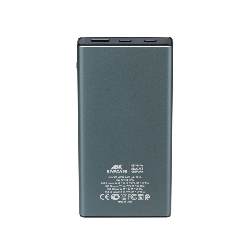 RIVACASE VA1021 (10000 mAh) QC / PD metal power bank