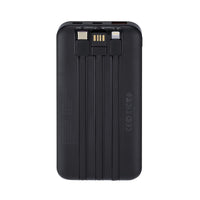 RIVACASE VA2211 (10000 mAh) black, QC/PD 3 built-in cables portable battery