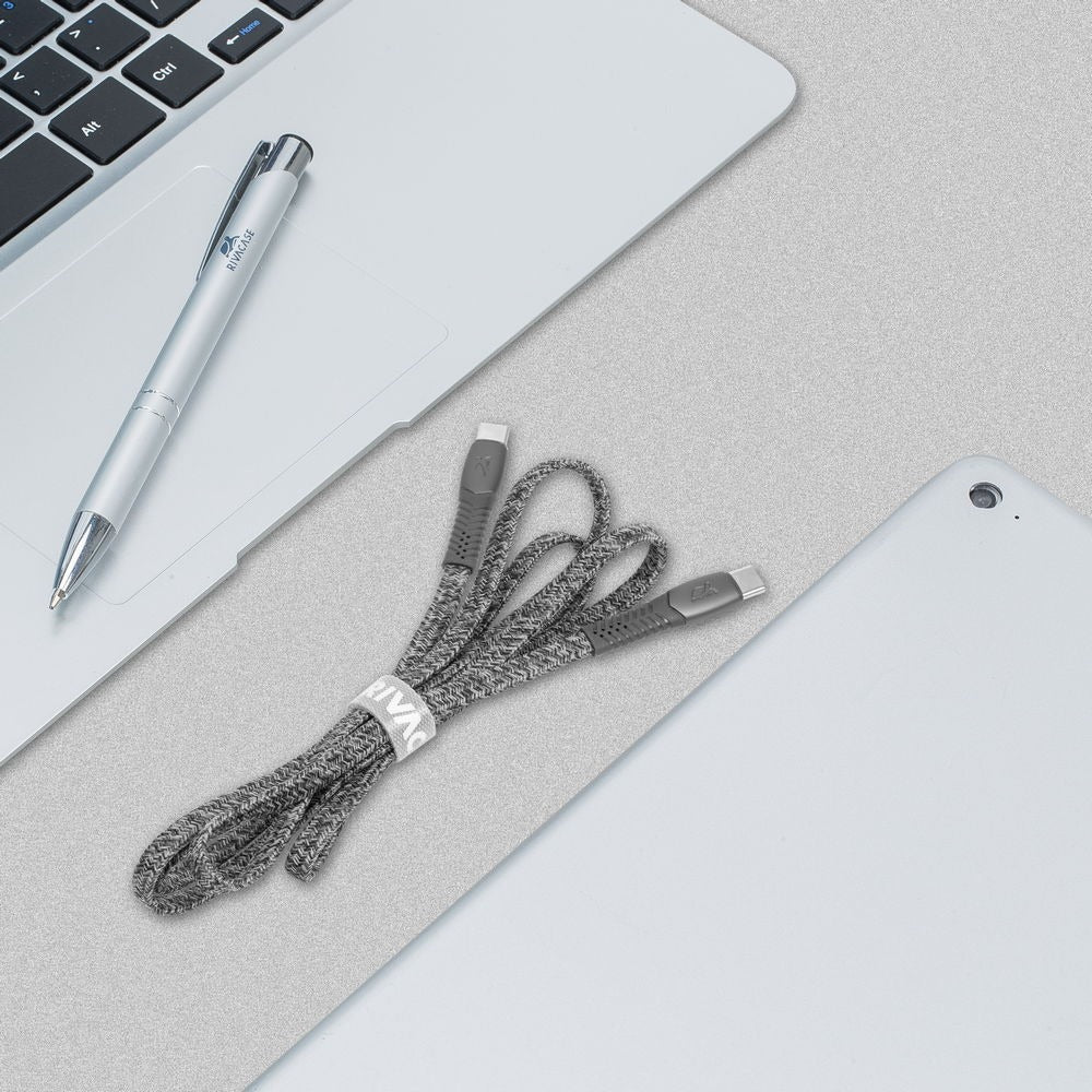 RIVACASE PS6105 GR12 Type-C / Type-C cable 1,2m grey