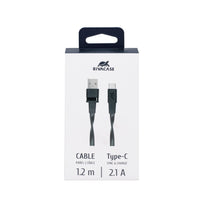 RIVACASE PS6002 BK12 Type С 2.0 – USB cable 1.2m black