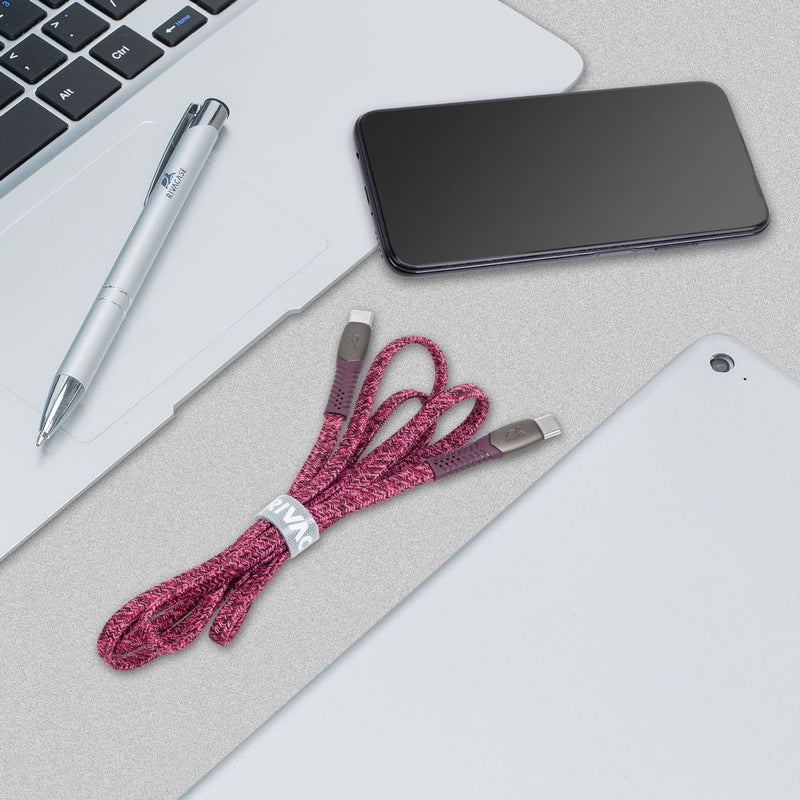 RIVACASE PS6105 RD12 Type-C / Type-C cable 1,2m red