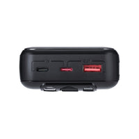 RIVACASE VA2221 (20000 mAh) black, QC/PD 3 built-in cables portable battery