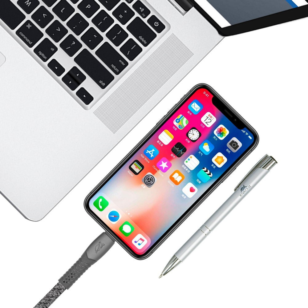 RIVACASE PS6105 GR12 Type-C / Type-C cable 1,2m grey