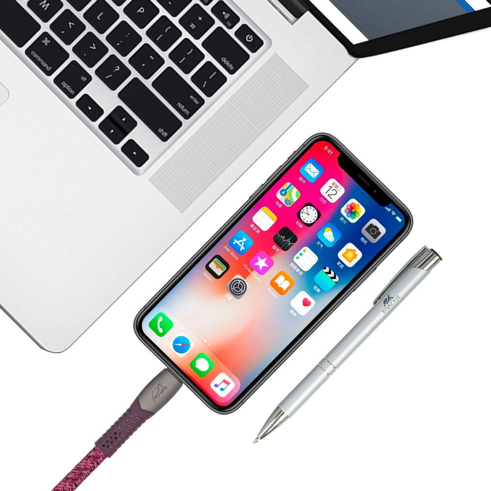 RIVACASE PS6105 RD12 Type-C / Type-C cable 1,2m red