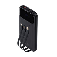 RIVACASE VA2211 (10000 mAh) black, QC/PD 3 built-in cables portable battery