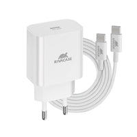 RIVACASE PS4101 WD4 EU wall charger white 20W PD 3.0/ 1 USB-C, with USB-C/USB-C cable