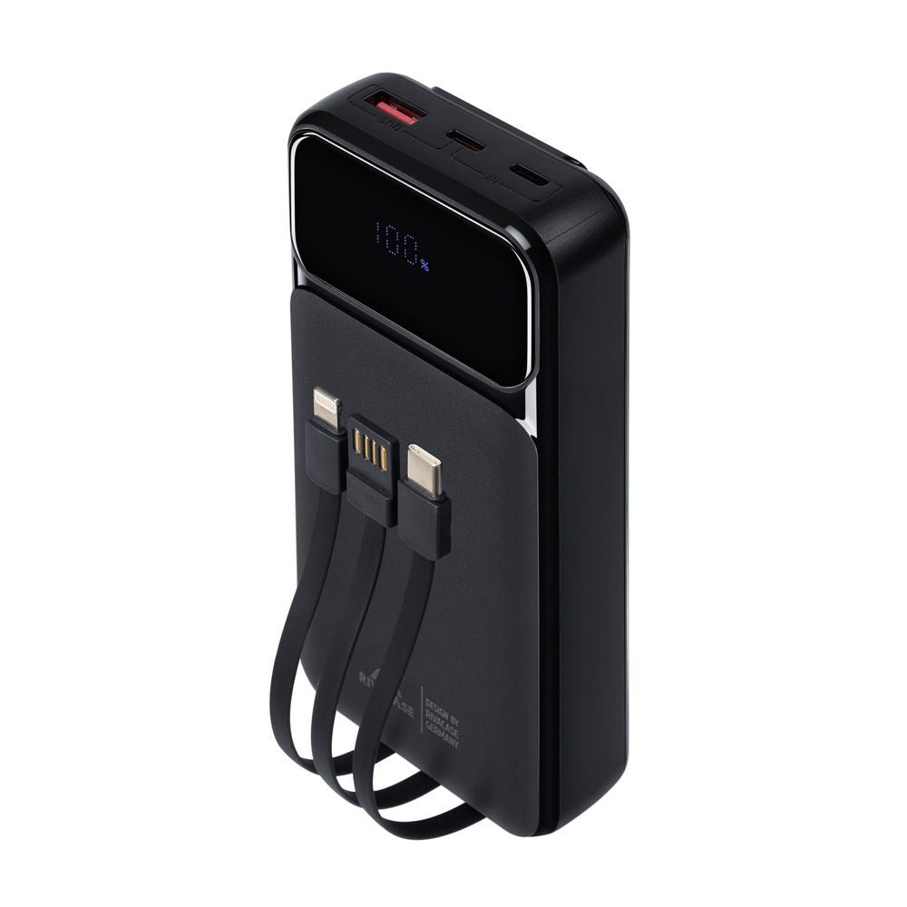 RIVACASE VA2221 (20000 mAh) black, QC/PD 3 built-in cables portable battery