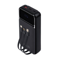 RIVACASE VA2221 (20000 mAh) black, QC/PD 3 built-in cables portable battery