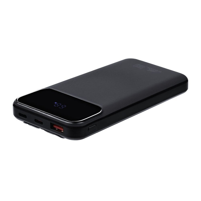 RIVACASE VA2211 (10000 mAh) black, QC/PD 3 built-in cables portable battery