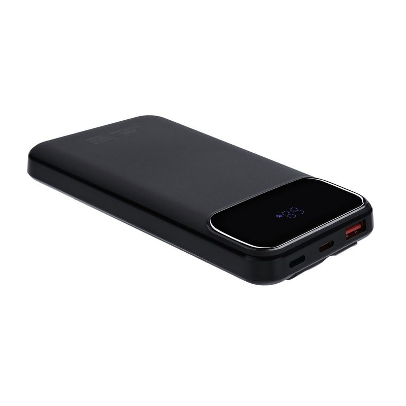 RIVACASE VA2211 (10000 mAh) black, QC/PD 3 built-in cables portable battery