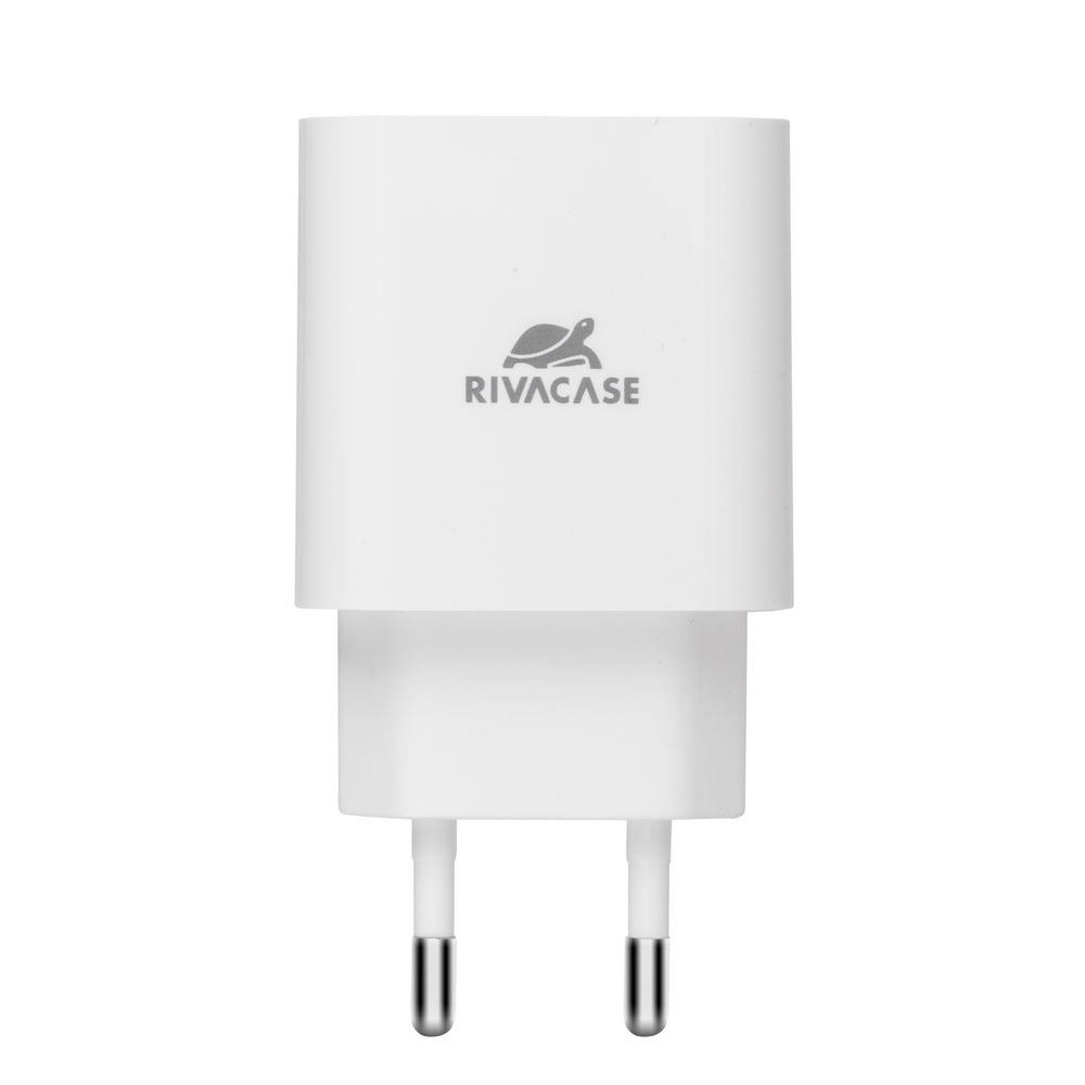 RIVACASE PS4102 WD5 EU wall charger white PD20W + QC3.0, USB-A + USB-C, with USB-C/Lightning cable