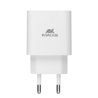 RIVACASE PS4102 WD5 EU wall charger white PD20W + QC3.0, USB-A + USB-C, with USB-C/Lightning cable