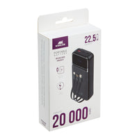 RIVACASE VA2221 (20000 mAh) black, QC/PD 3 built-in cables portable battery