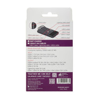 RIVACASE VA2211 (10000 mAh) black, QC/PD 3 built-in cables portable battery