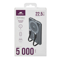 RIVACASE VA2607 (5000 mAh) Magsafe Qi WIRELESS 15W + QC/PD20W + iWatch charger power bank