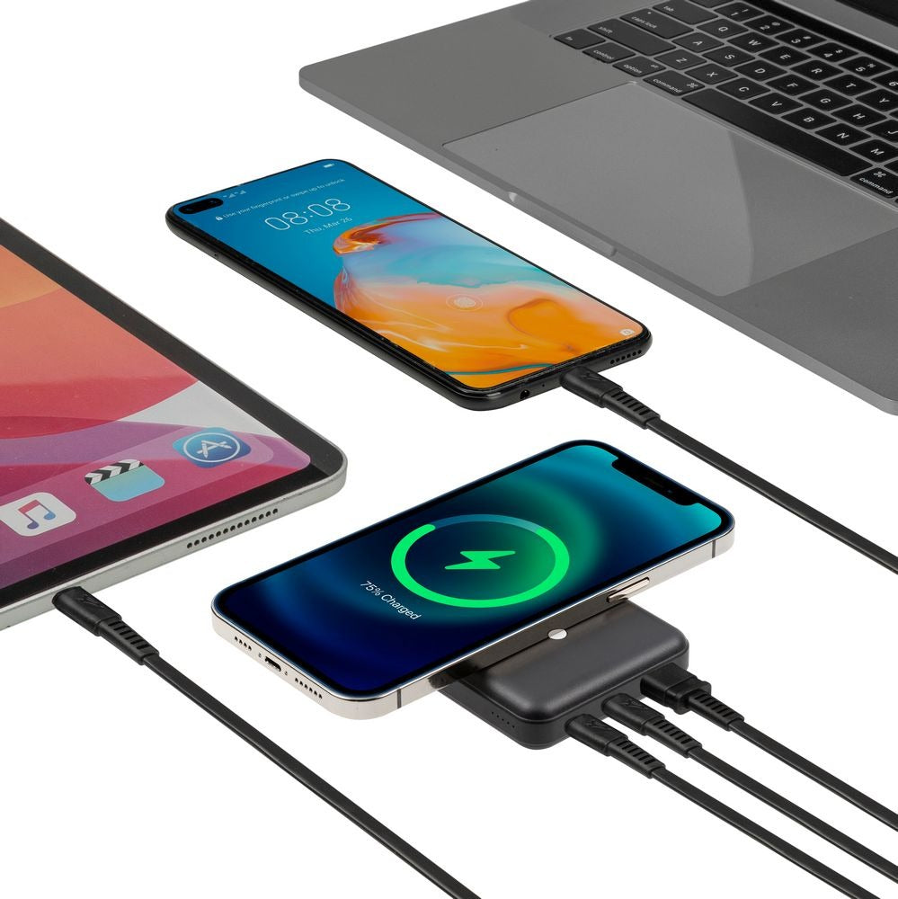 RIVACASE VA2604 (10000 mAh) Magsafe Qi WIRELESS 15W + QC/PD20W portable battery with stand