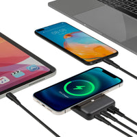 RIVACASE VA2604 (10000 mAh) Magsafe Qi WIRELESS 15W + QC/PD20W portable battery with stand