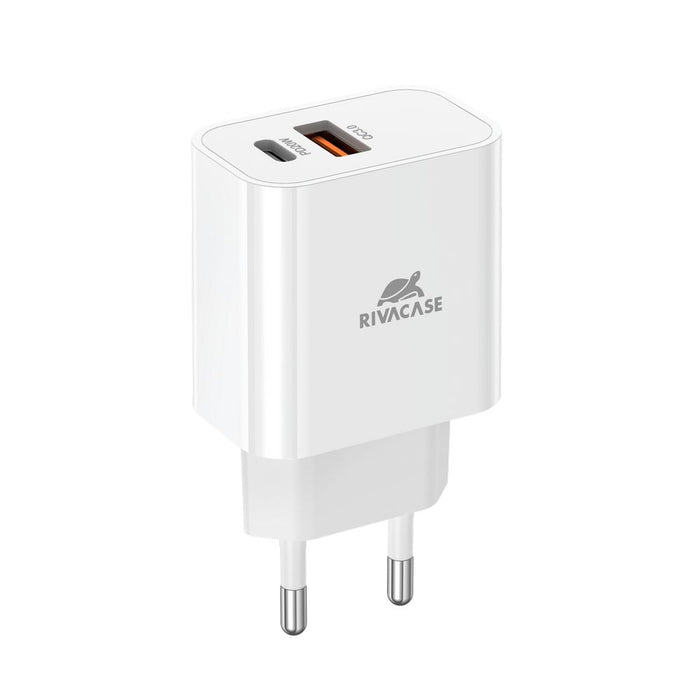 RIVACASE PS4102 W00 EU wall charger white PD20W + QC3.0, USB-A + USB-C