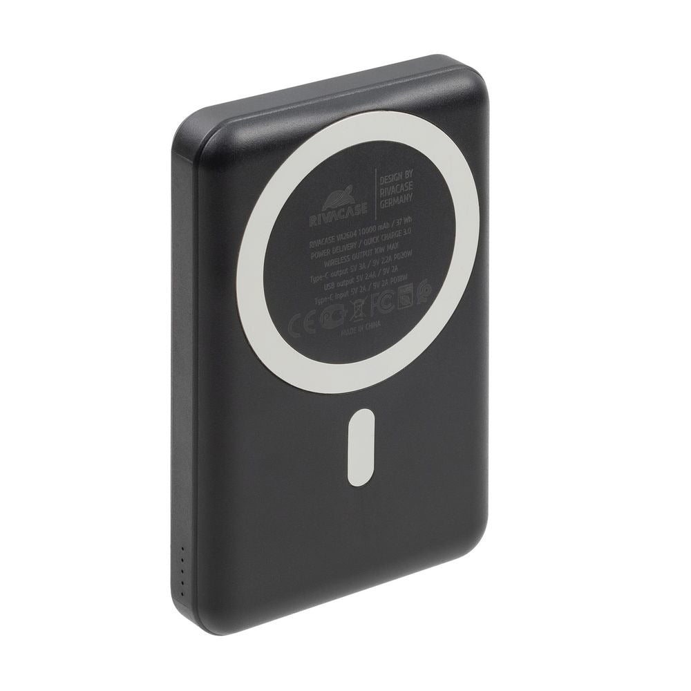 RIVACASE VA2604 (10000 mAh) Magsafe Qi WIRELESS 15W + QC/PD20W portable battery with stand