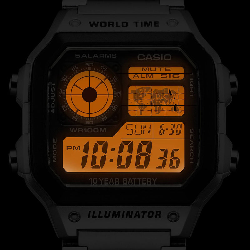 Ae 1200whd World Time Watch Digital ORIGINAL CASIO World Time
