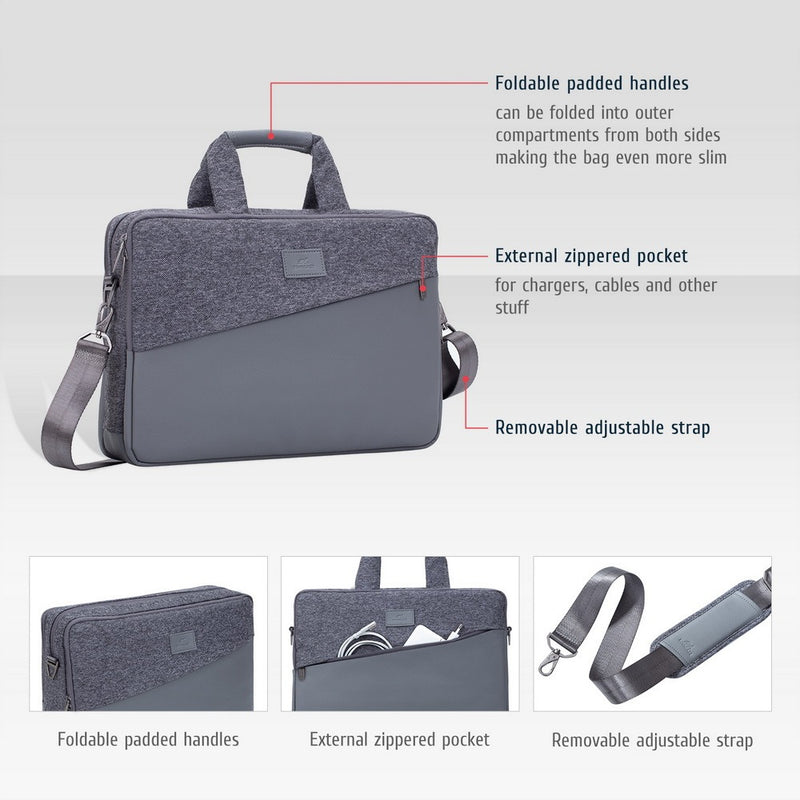 RIVACASE EGMONT 7930 grey MacBook Pro 16 and Ultrabook bag 15.6"