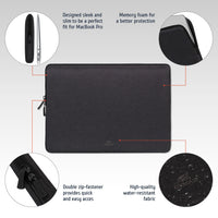 RIVACASE SUZUKA-ECO 7705 black ECO Laptop sleeve 15.6"