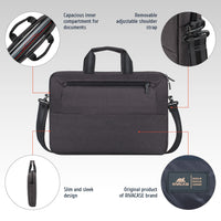 RIVACASE SUZUKA-ECO 7730 black ECO Laptop shoulder bag 15.6"