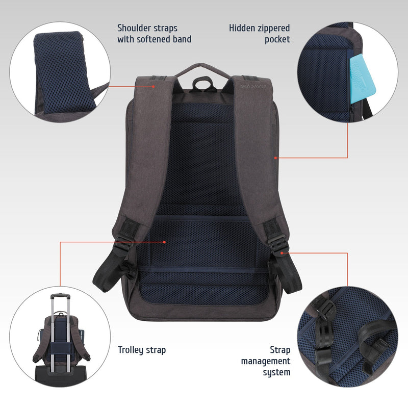 RIVACASE SUZUKA-ECO 7765 black ECO Laptop backpack 16"