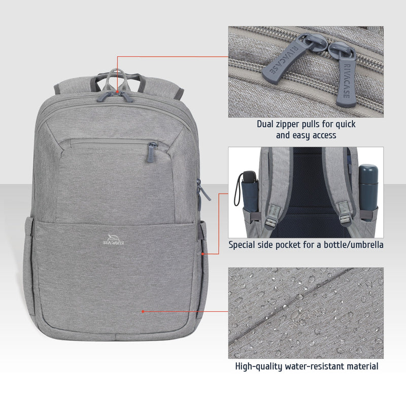 RIVACASE SUZUKA-ECO 7760 grey ECO Laptop backpack 15.6"